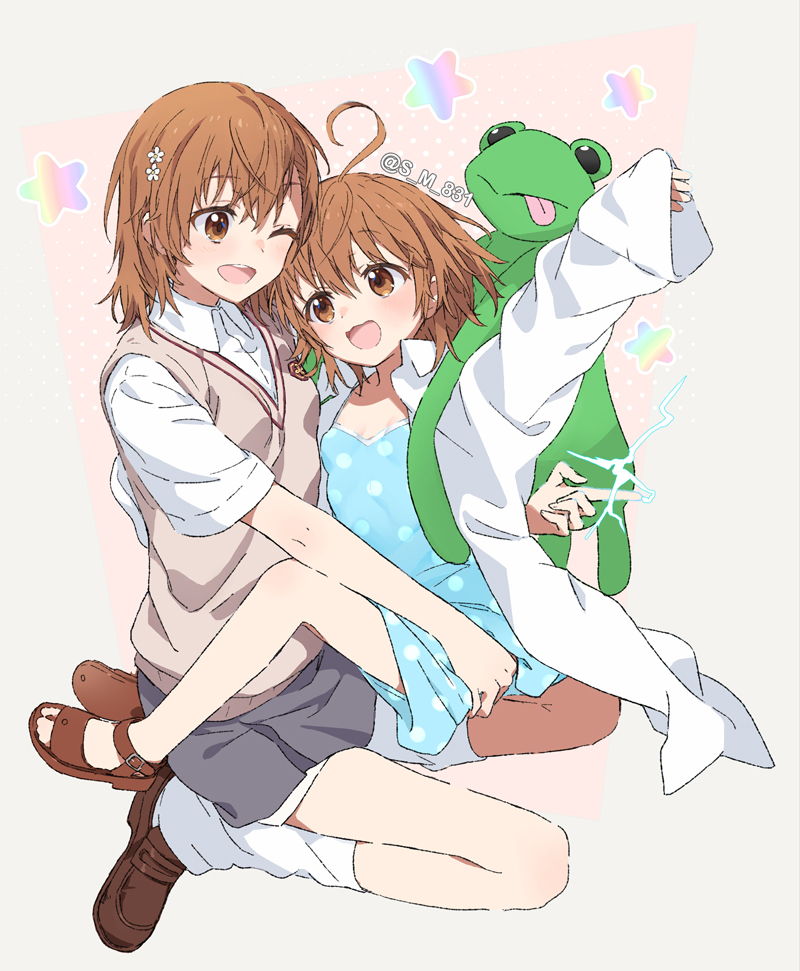 misaka mikoto, last order, and gekota (toaru majutsu no index) drawn by s_m_831