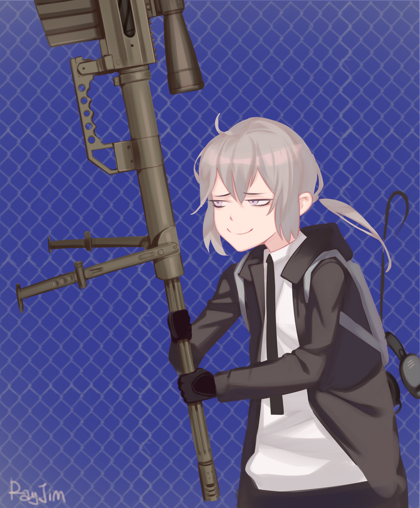 m200 and george costanza (girls' frontline and 1 more) drawn by ragingcherrypie
