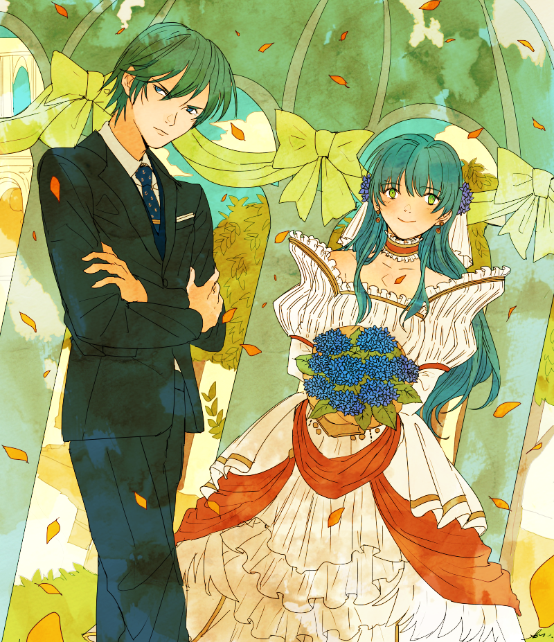 eirika and ephraim (fire emblem and 2 more) drawn by kazuha_(kazuha1003)
