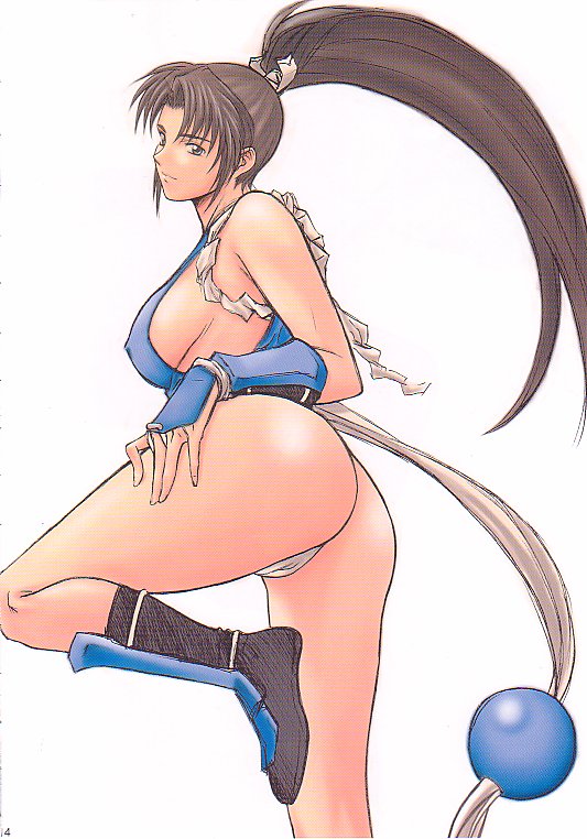 shiranui mai (the king of fighters and 2 more) drawn by momoi_nanabei