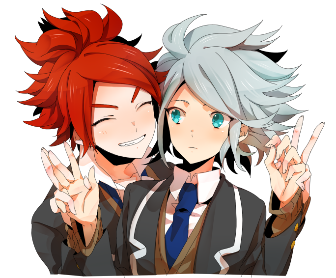 nagumo haruya and suzuno fuusuke (inazuma eleven) drawn by hinabu