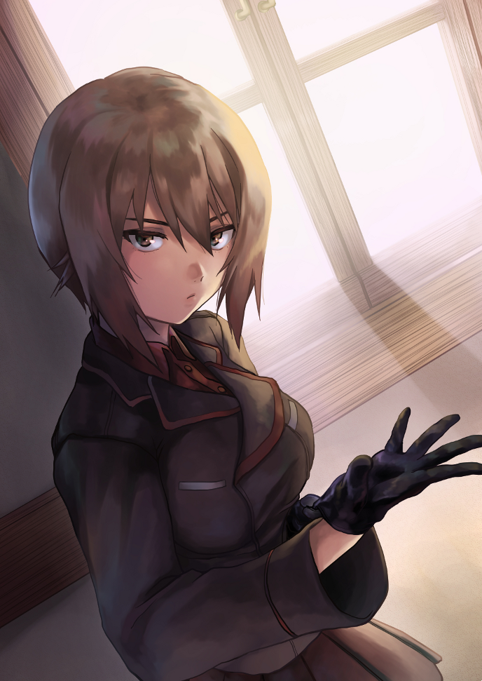 nishizumi maho (girls und panzer) drawn by kiya_hajime