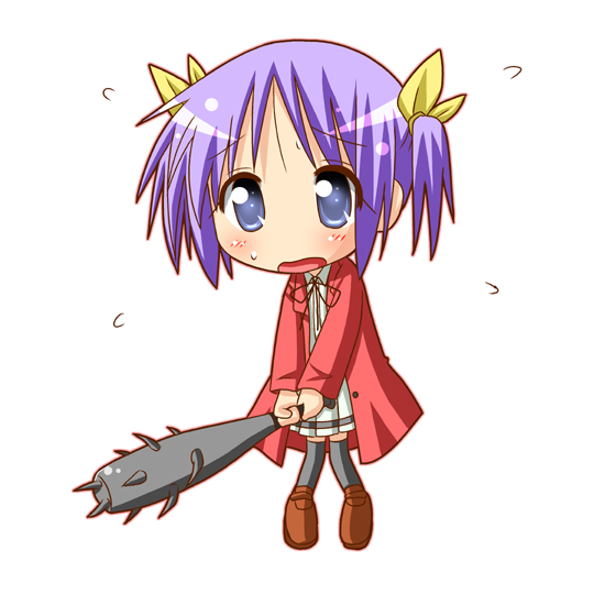 hiiragi tsukasa and mitsukai dokuro (lucky star and 1 more) drawn by minami_(colorful_palette)