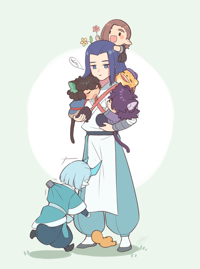 luo xiaohei, wuxian, fengxi, xuhuai, luozhu, and 1 more (luo xiaohei zhanji) drawn by rkp