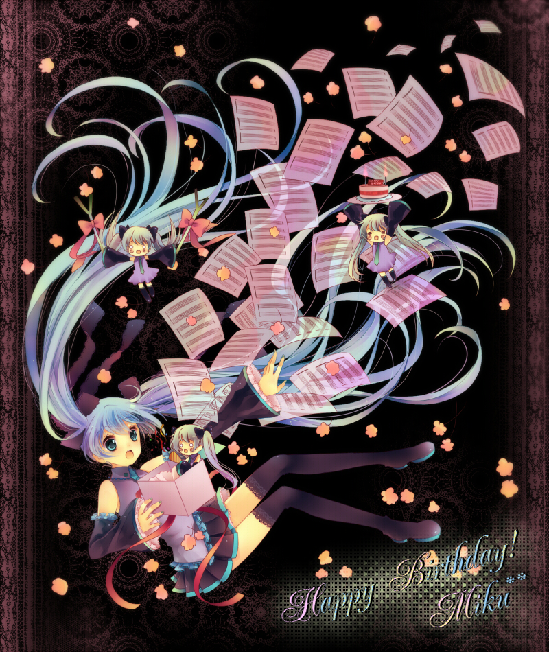 hatsune miku and hachune miku (vocaloid) drawn by tourin_fuwa