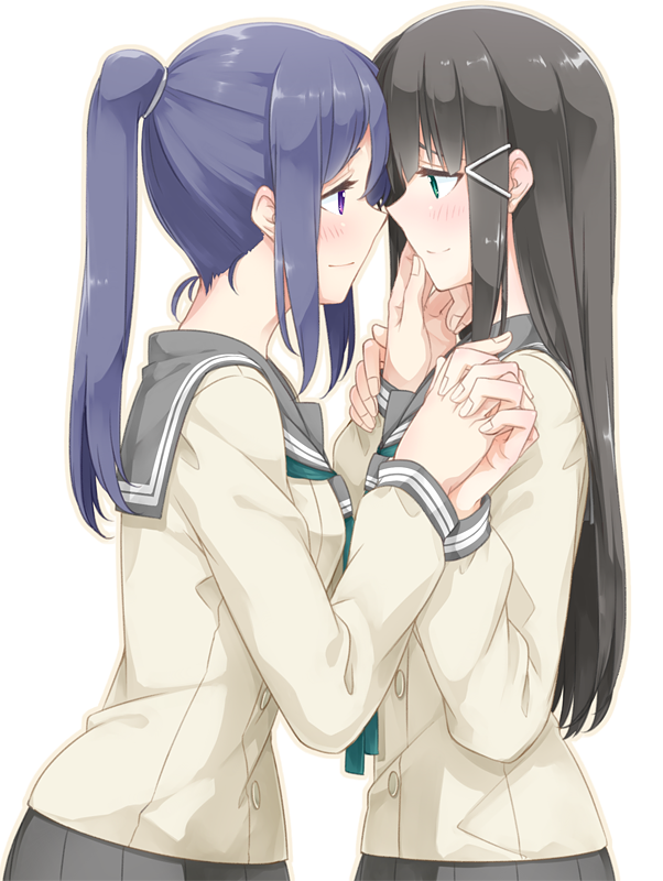 matsuura kanan and kurosawa dia (love live! and 1 more) drawn by sakuraba_yuuki