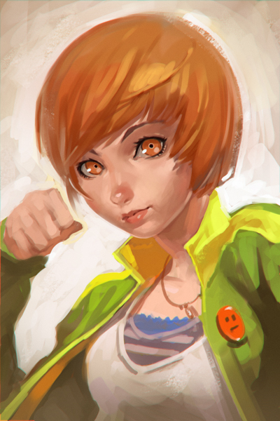 satonaka chie (persona and 1 more) drawn by ilya_kuvshinov