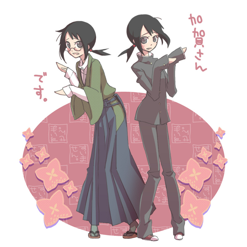 itoshiki nozomu and kaga ai (sayonara zetsubou sensei) drawn by topeko