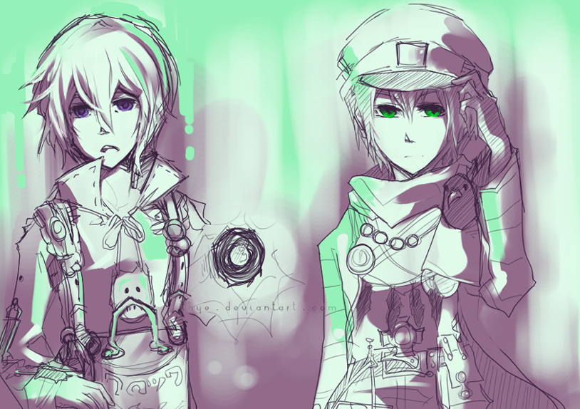 seto and crow (fragile: sayonara tsuki no haikyo) drawn by thye