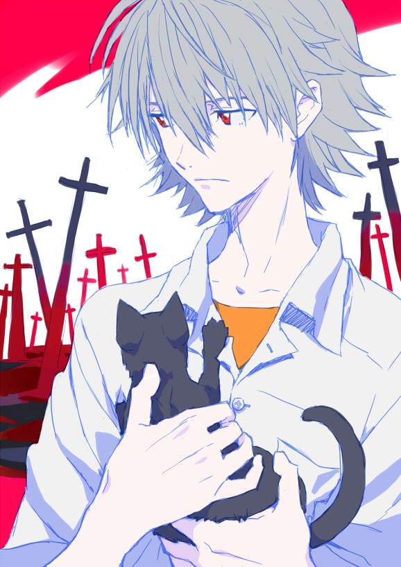 nagisa kaworu (neon genesis evangelion) drawn by chocolate_sable