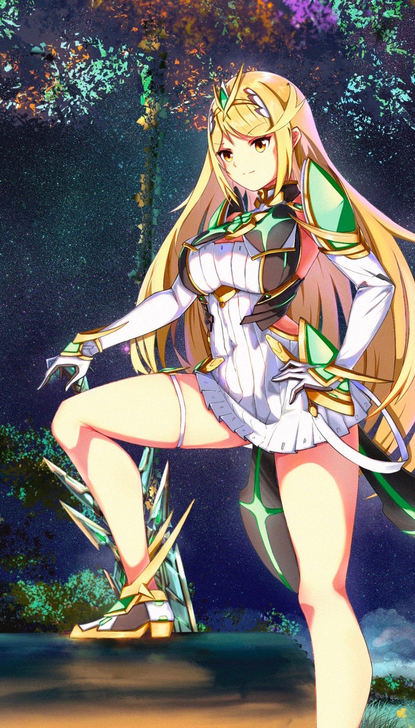 mythra (xenoblade chronicles and 1 more) drawn by oreoreoxt