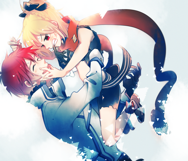 felt and reinhard van astrea (re:zero kara hajimeru isekai seikatsu) drawn by sogekishu_(sni8er)
