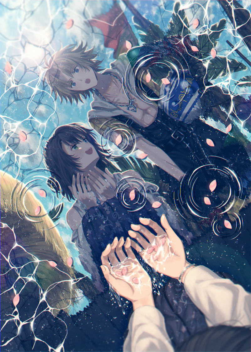 yuna and tidus (final fantasy and 1 more) drawn by 234_(1234!)