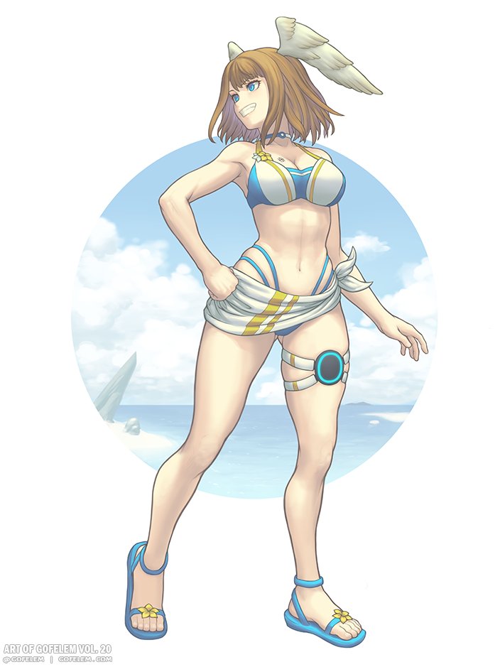 eunie (xenoblade chronicles and 1 more) drawn by gofelem