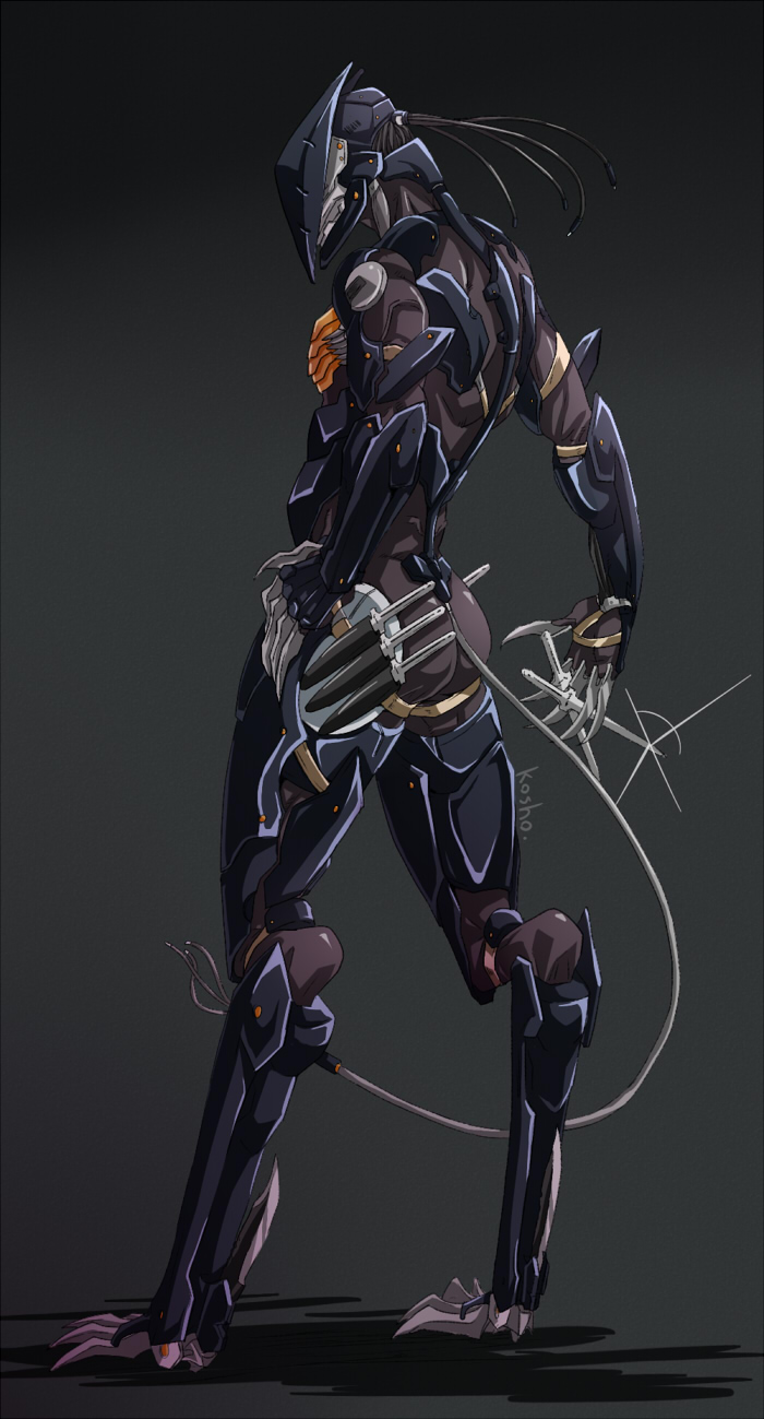 bladewolf (metal gear and 1 more) drawn by koshou_(koko2589)