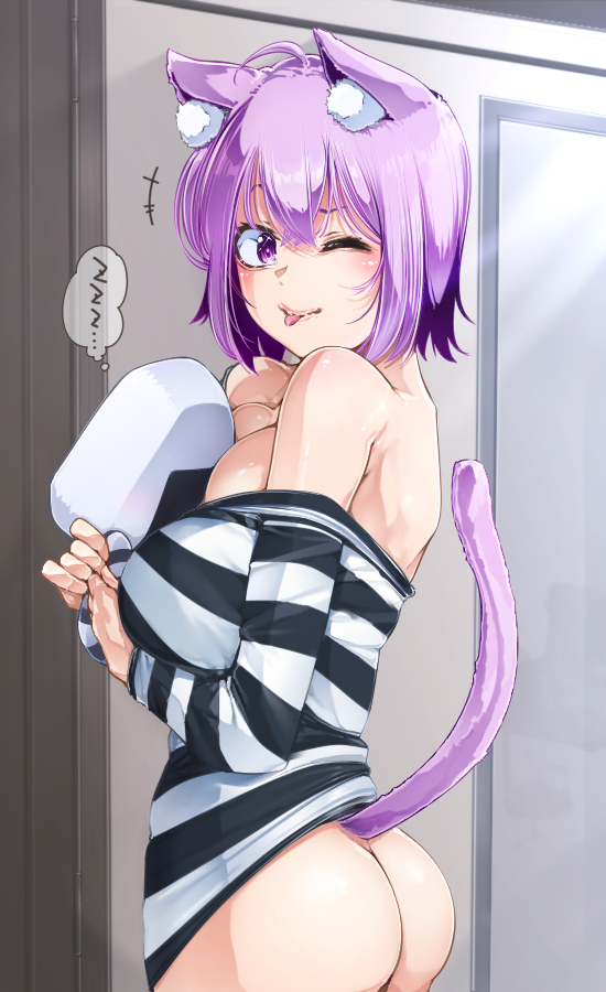 nekomata okayu and onigirya (hololive) drawn by aratama_(a-tama)