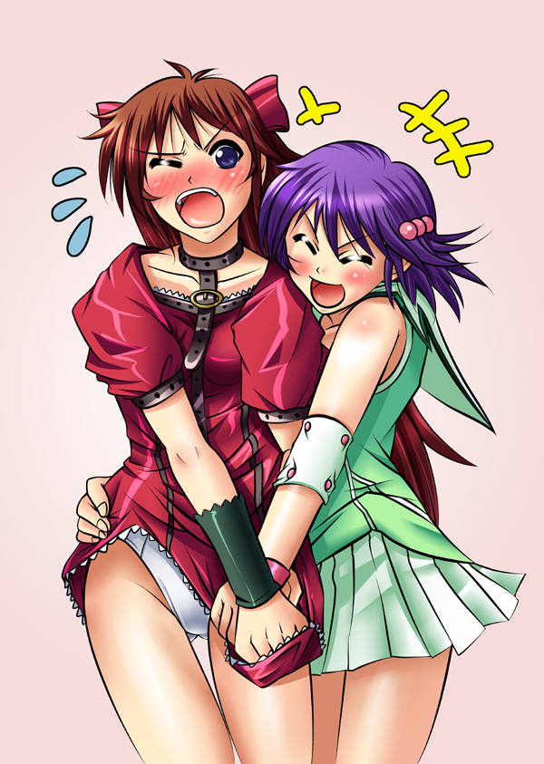 mutou megumi and yuuki chigusa (wrestle angels and 2 more) drawn by digdug006