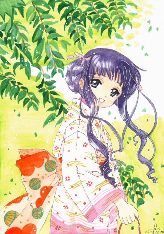 daidouji tomoyo (cardcaptor sakura) drawn by clamp_(circle)
