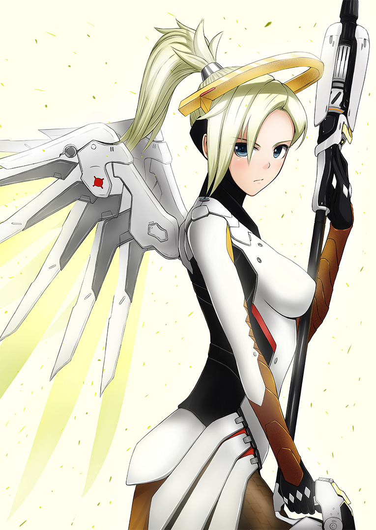 mercy (overwatch and 1 more) drawn by tonnelee