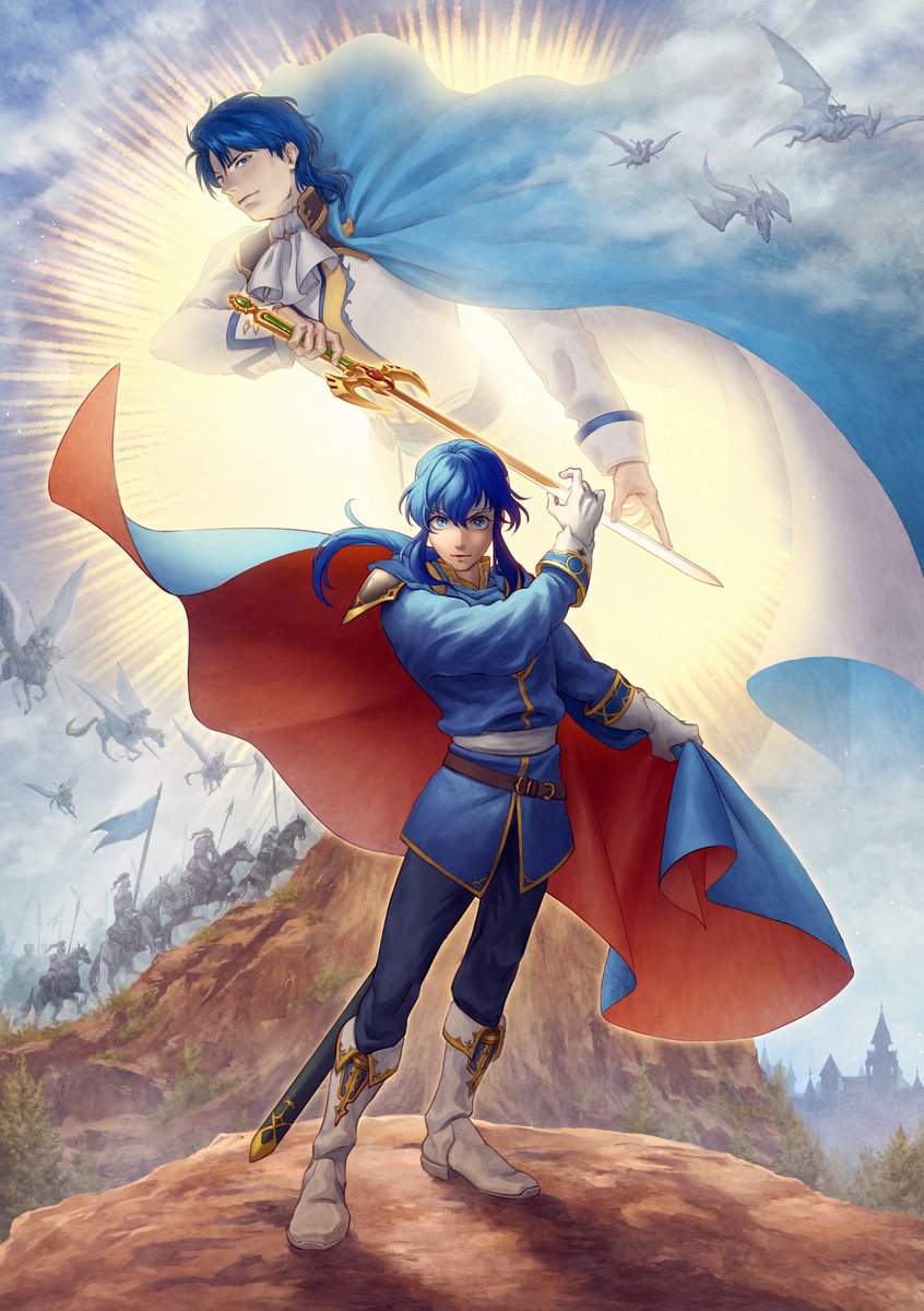 seliph and sigurd (fire emblem and 1 more) drawn by tacitgrey