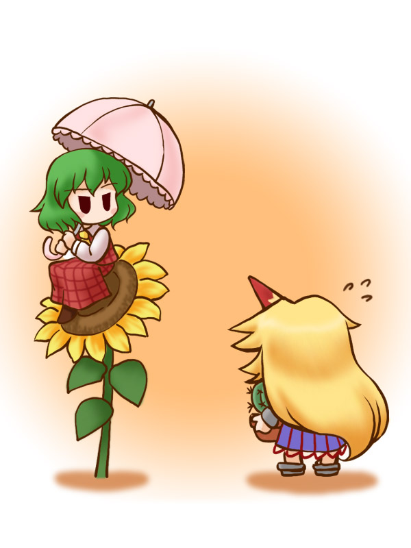 kazami yuuka and hoshiguma yuugi (touhou) drawn by nushin_(nishin-dou)