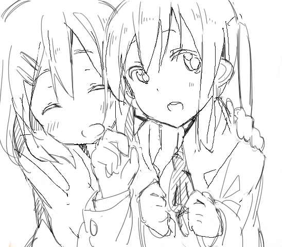 nakano azusa and hirasawa yui (k-on!) drawn by kirisawa_saki
