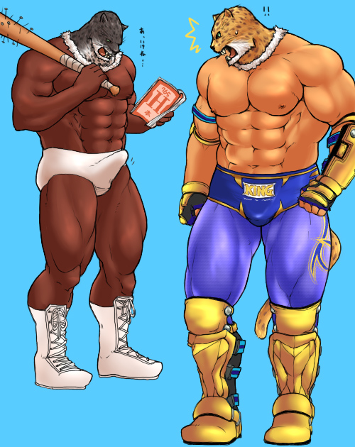 king and armor king (tekken) drawn by magnum_feering