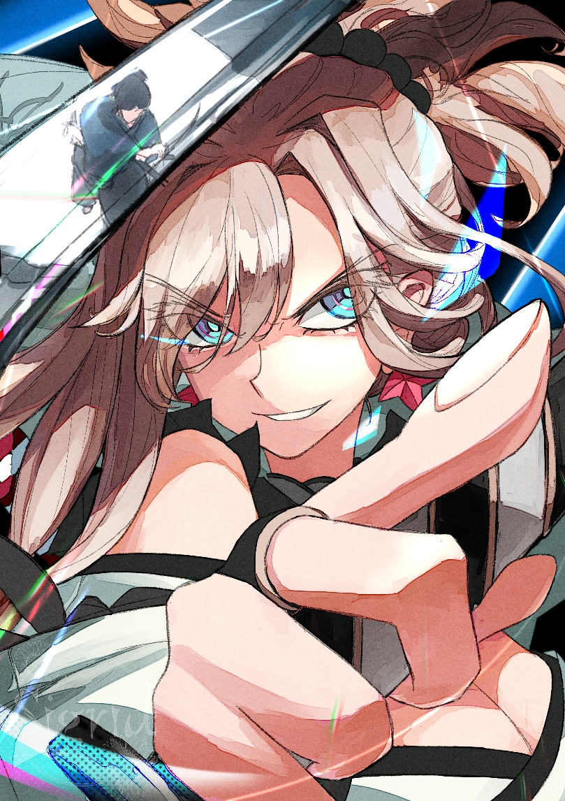 miyamoto musashi and miyamoto iori (fate and 1 more) drawn by sigrid99