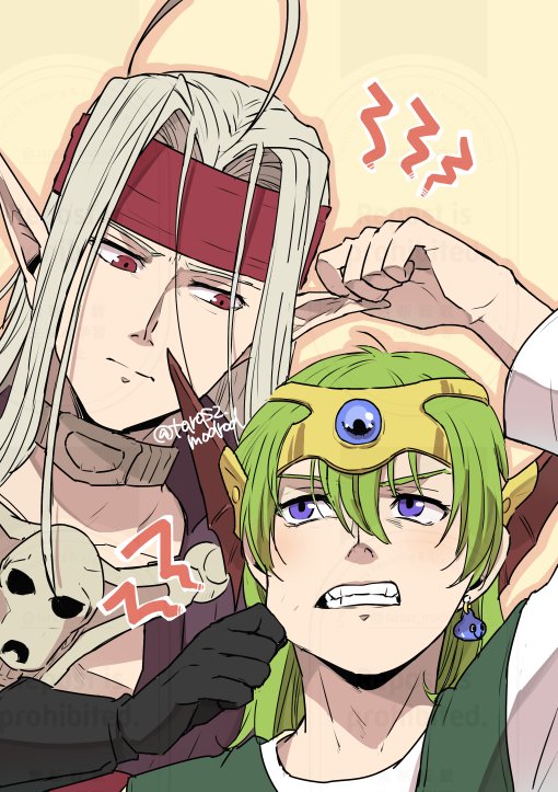 slime, hero, and pisaro (dragon quest and 1 more) drawn by tara_(677965)