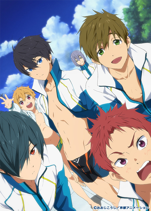 tachibana makoto, nanase haruka, hazuki nagisa, kirishima ikuya, shiina asahi, and 1 more (free! and 1 more)
