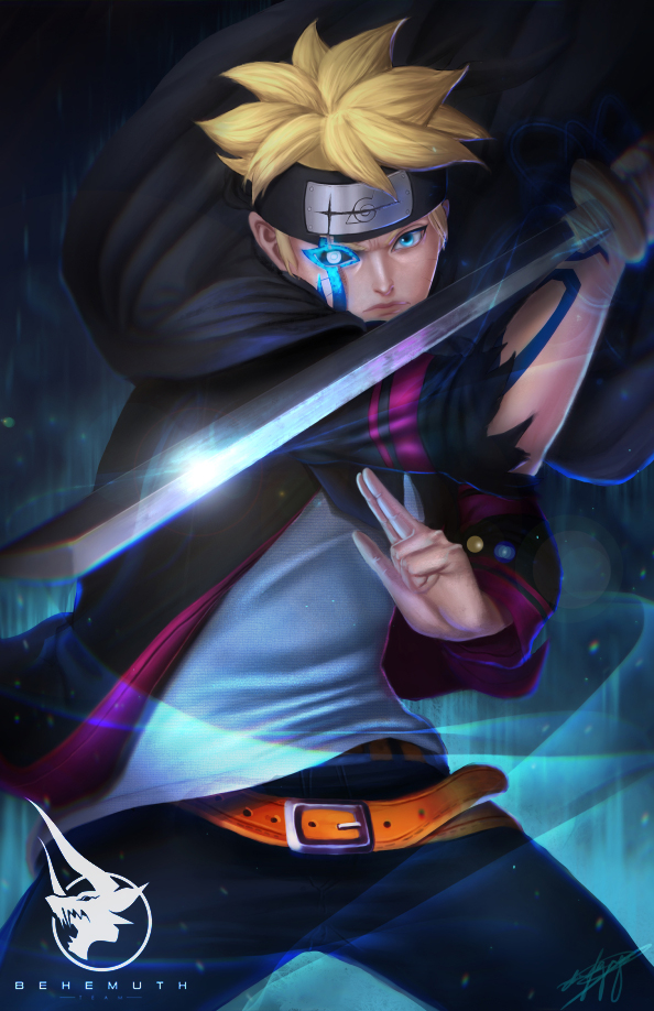 uzumaki boruto (naruto and 1 more) drawn by necronika