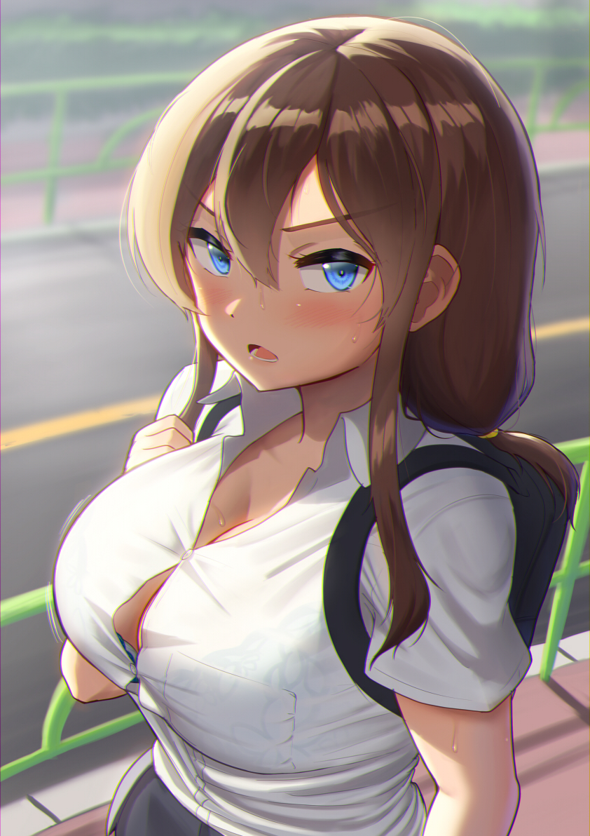 disciplinary committee-chan (original) drawn by maku_ro