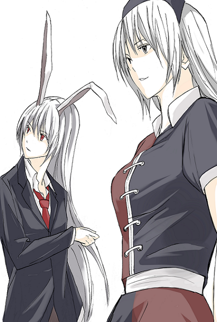 reisen udongein inaba and yagokoro eirin (touhou) drawn by kajiki