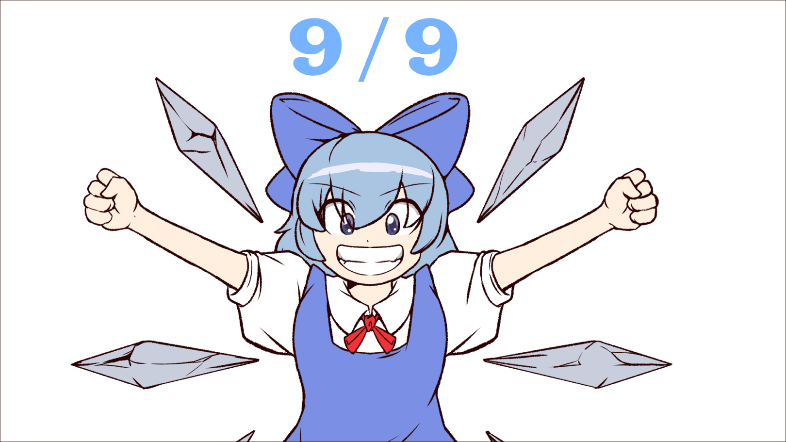 cirno (touhou) drawn by mirae_somang