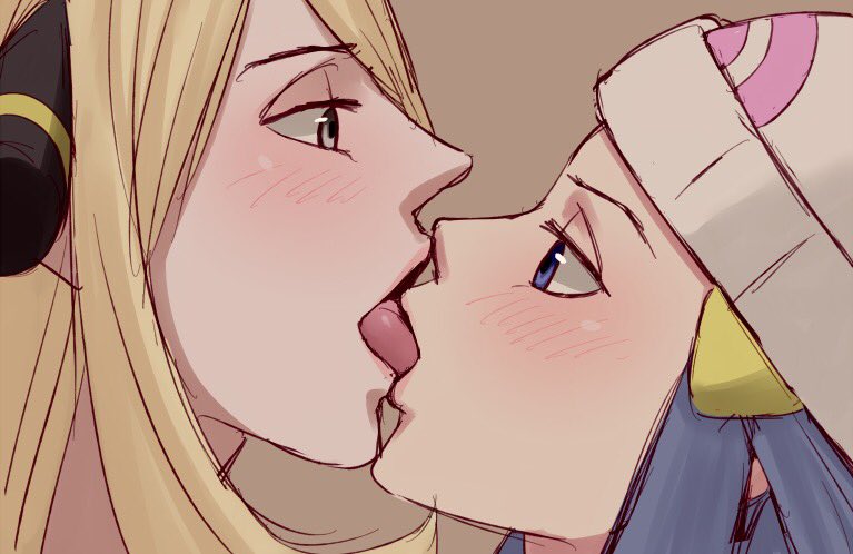 dawn and cynthia (pokemon and 1 more) drawn by nakaba