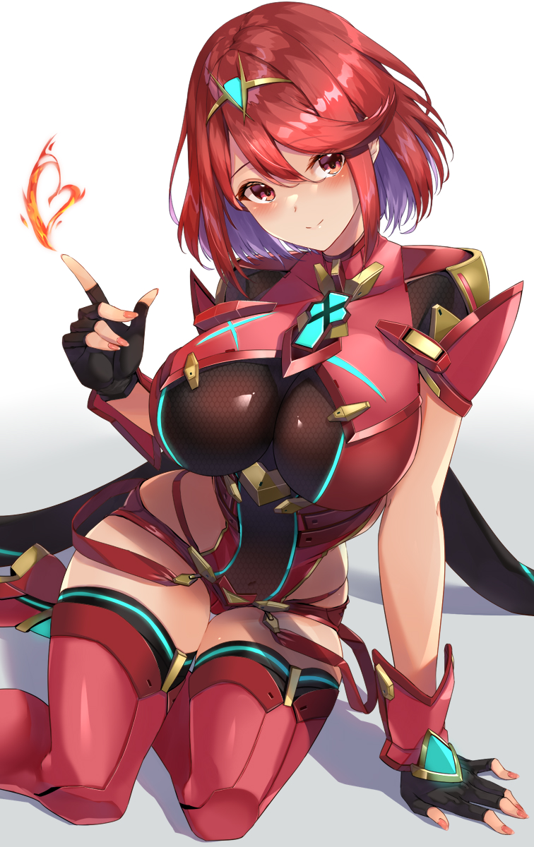 pyra (xenoblade chronicles and 1 more) drawn by eel_mizue