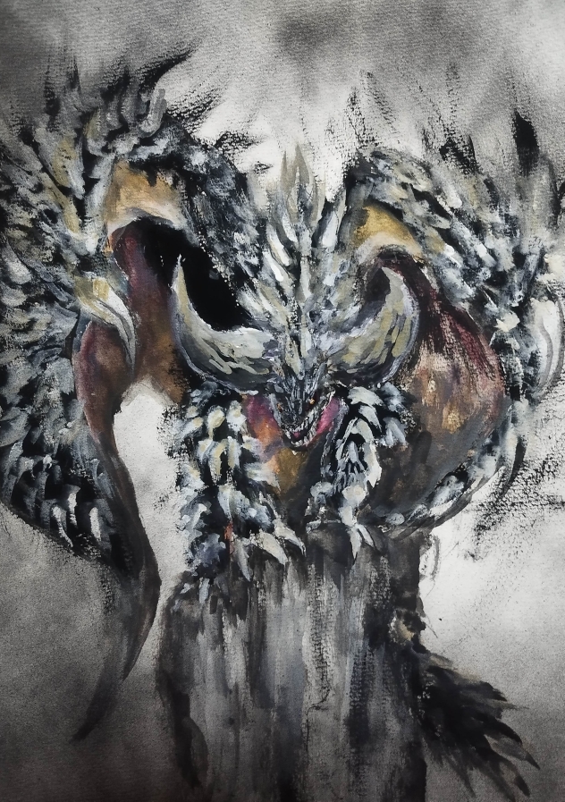 nergigante (monster hunter and 1 more) drawn by gaaaaagua1