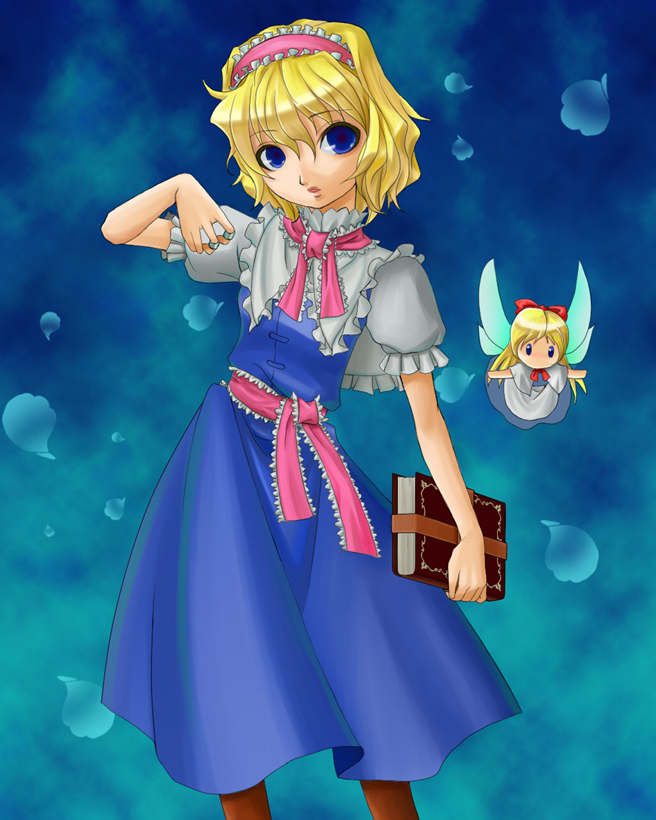 alice margatroid and shanghai doll (touhou) drawn by shun_gatarou