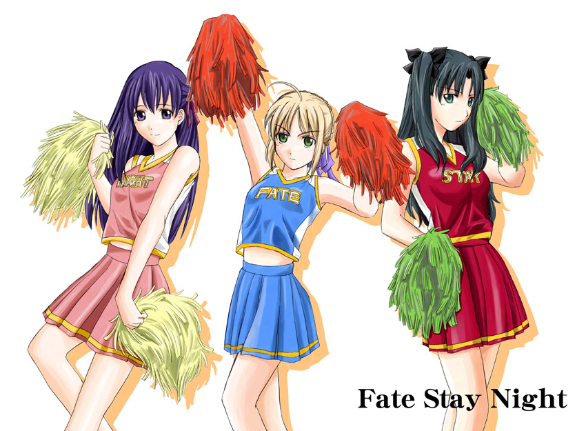artoria pendragon, saber, tohsaka rin, and matou sakura (fate and 1 more) drawn by toshibou_(satsukisou)