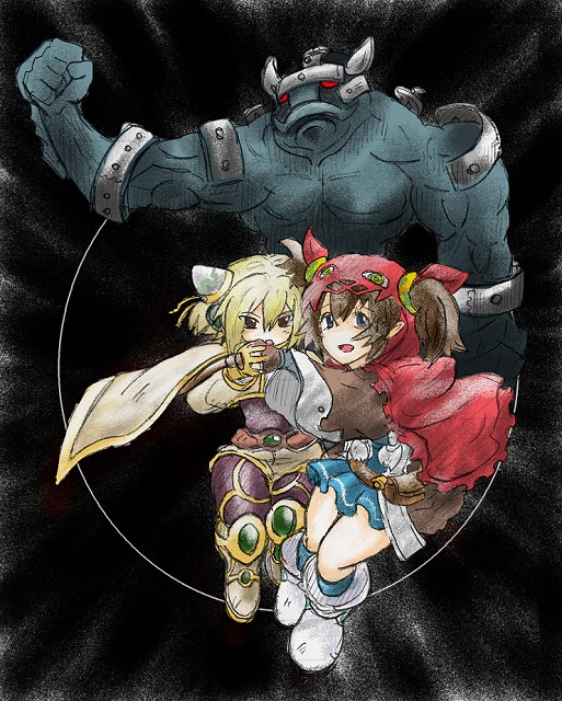 esper girl, saambell the summoner, and gachi gachi gantetsu (yu-gi-oh! and 1 more) drawn by koko_(hm142533)