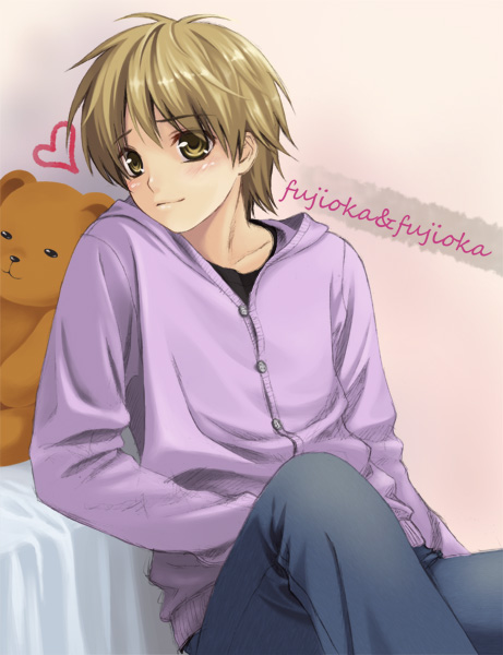 fujioka and fujioka-kuma (minami-ke) drawn by hitsujimura_saki