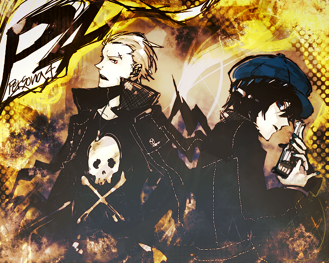 shirogane naoto and tatsumi kanji (persona and 1 more) drawn by kanmi