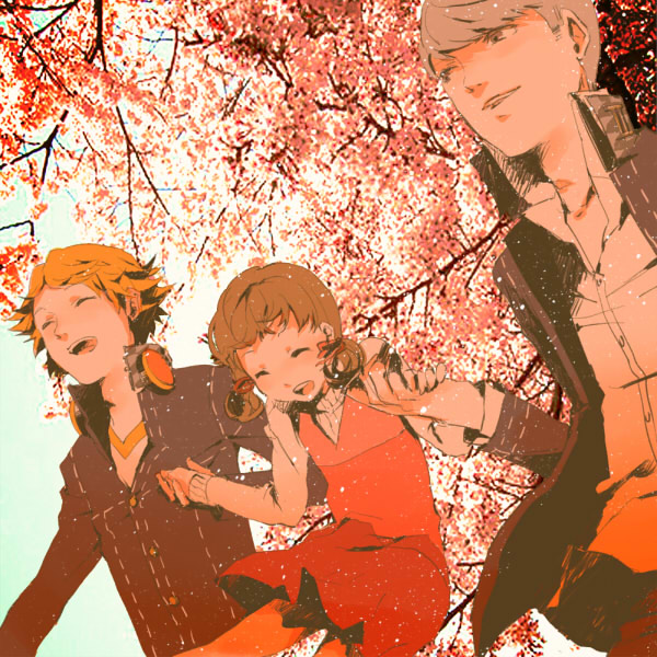 narukami yu, hanamura yousuke, and doujima nanako (persona and 1 more) drawn by pecoc45