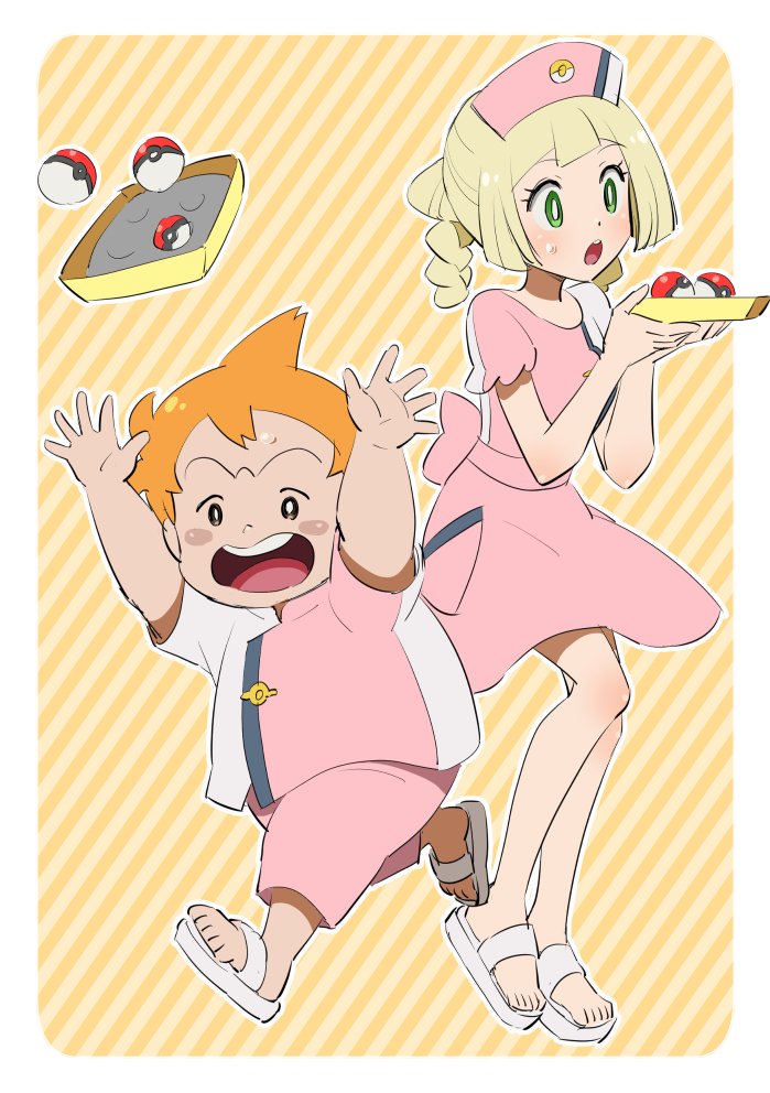 lillie and sophocles (pokemon and 1 more) drawn by djmn_c