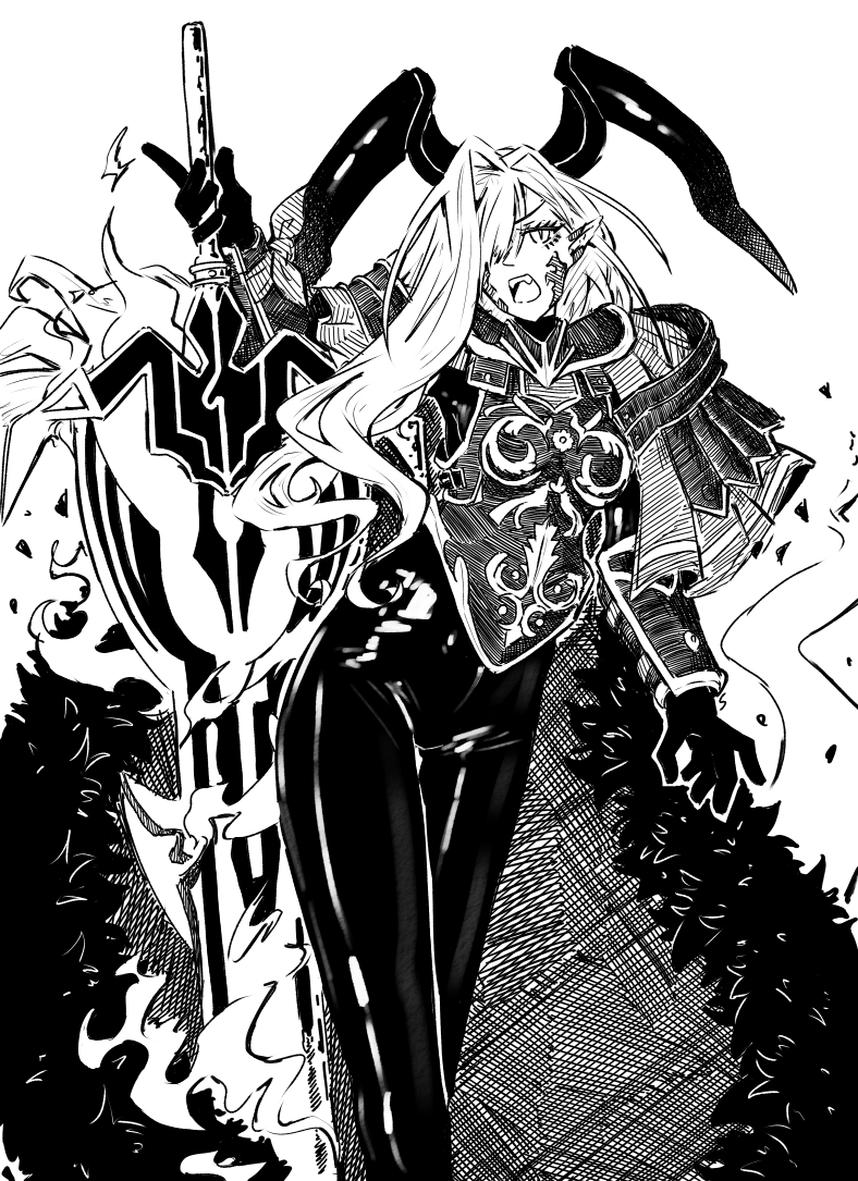nero claudius and queen draco (fate and 1 more) drawn by furauji
