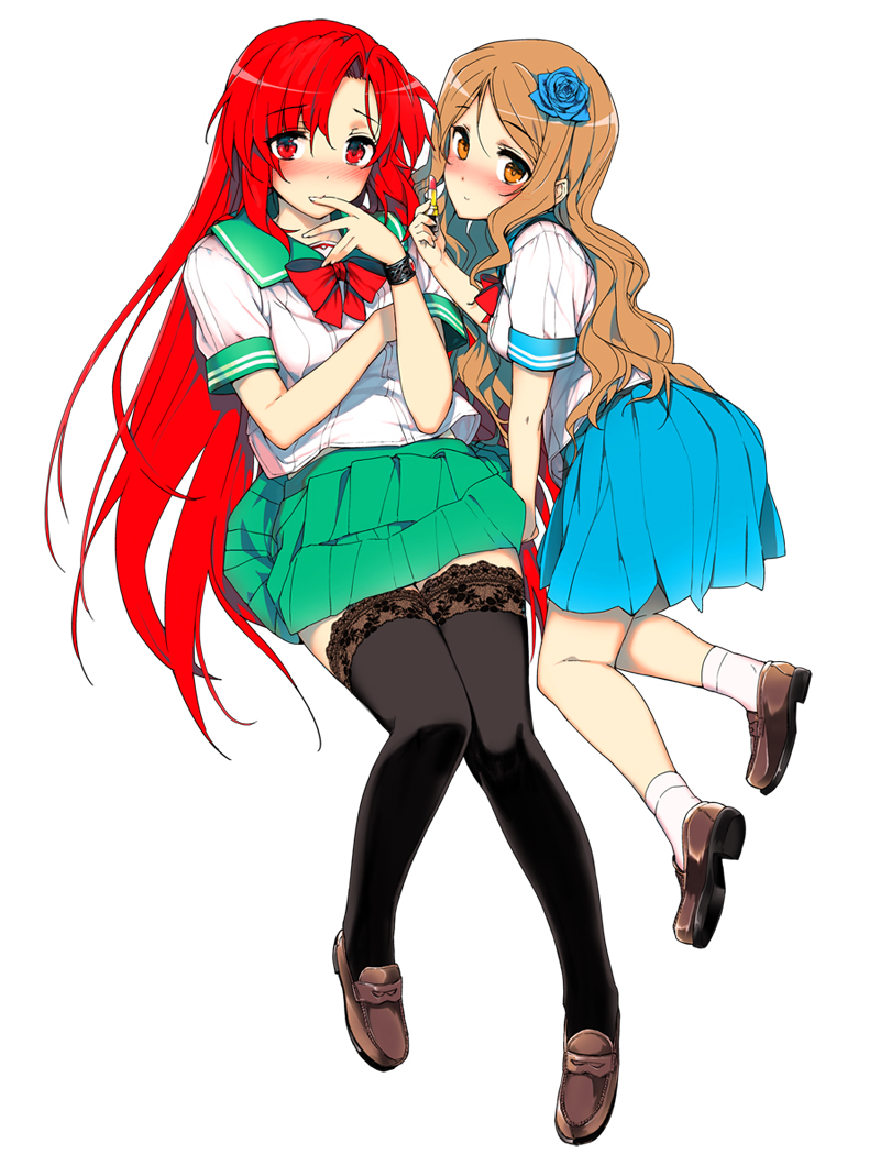 lisara restall and quele sellier (dakara boku wa h ga dekinai) drawn by katsurai_yoshiaki