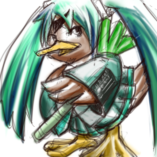 hatsune miku and farfetch'd (pokemon and 1 more) drawn by hanakirigisu