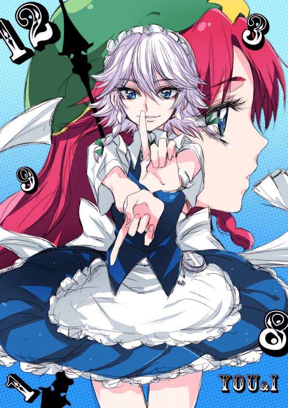 izayoi sakuya and hong meiling (touhou) drawn by tima