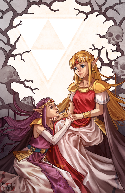 princess zelda and princess hilda (the legend of zelda and 1 more) drawn by shattered_earth