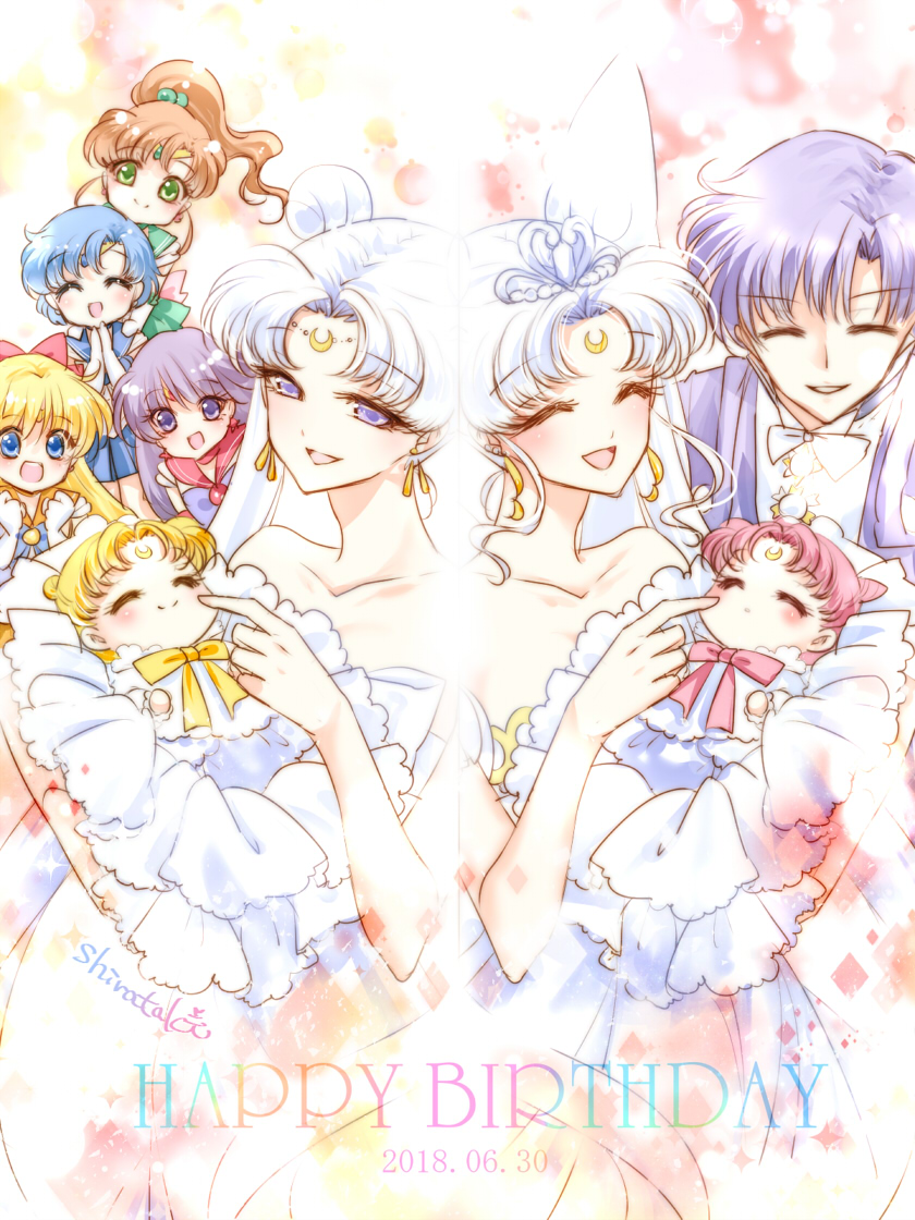 tsukino usagi, mizuno ami, aino minako, hino rei, kino makoto, and 11 more (bishoujo senshi sailor moon and 1 more) drawn by shirataki_kaiseki